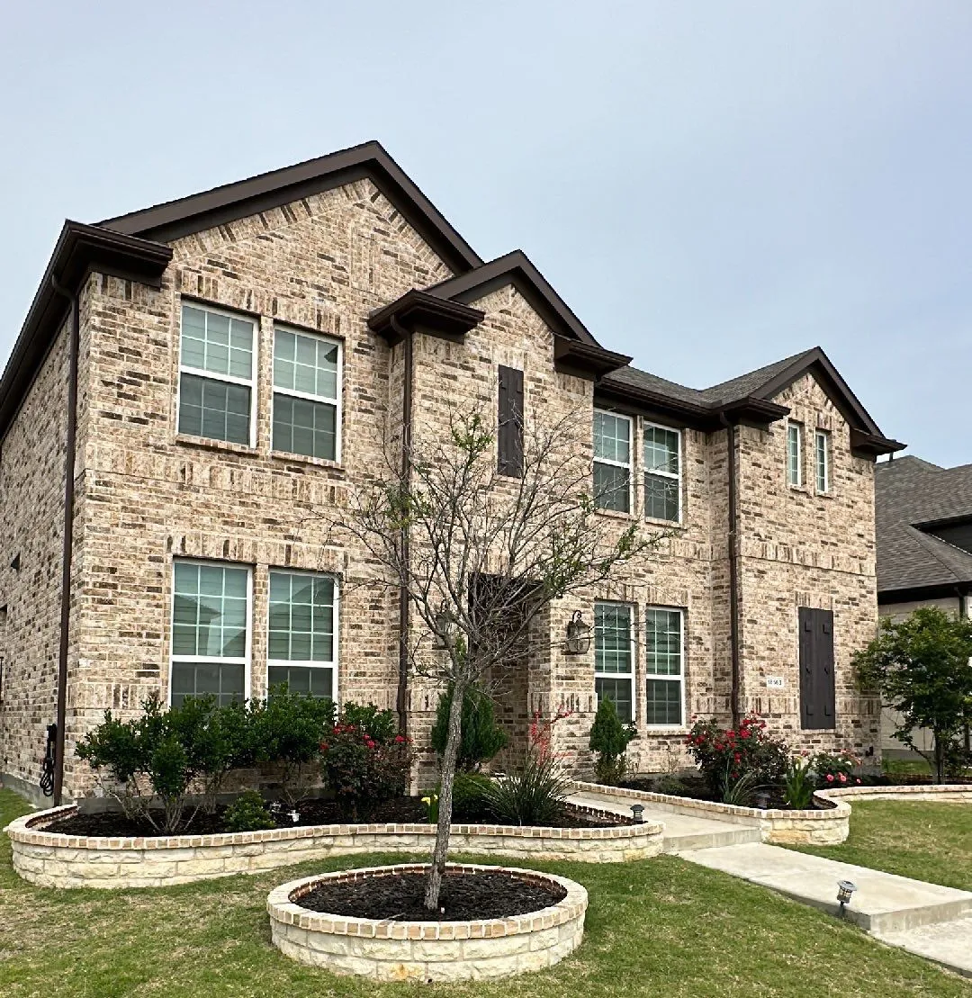 Image of a house in Allen, Texas with repairs performed by MD roofing and construction
